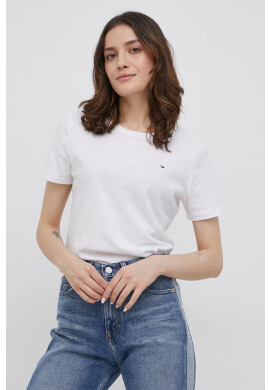 Tommy Jeans Памучна тениска в бяло - Pepit.bg