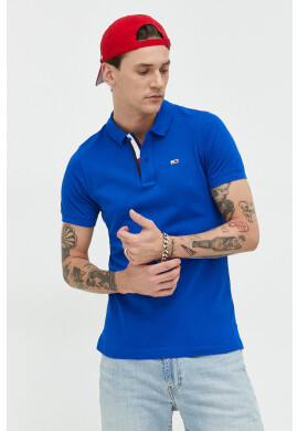 Tommy Jeans Памучна тениска с яка - Pepit.bg
