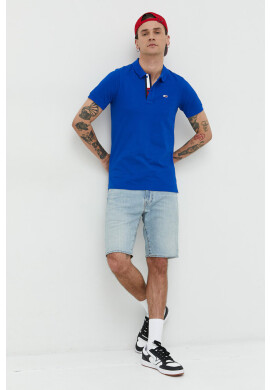 Tommy Jeans Памучна тениска с яка - Pepit.bg