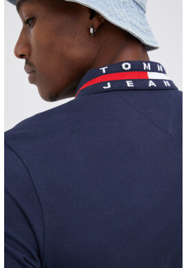 Tommy Jeans Памучна тениска с яка - Pepit.bg