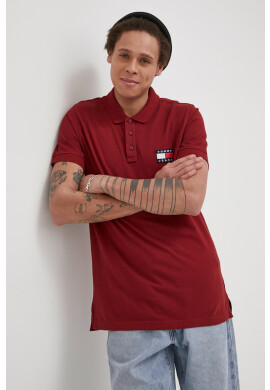 Tommy Jeans Памучна тениска с яка - Pepit.bg