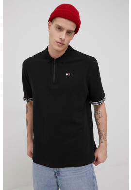 Tommy Jeans Памучна тениска с яка - Pepit.bg