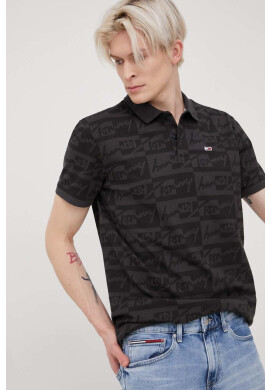 Tommy Jeans Памучна тениска с яка - Pepit.bg