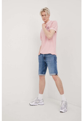 Tommy Jeans Памучна тениска с яка - Pepit.bg