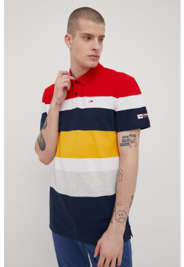 Tommy Jeans Памучна тениска с яка - Pepit.bg