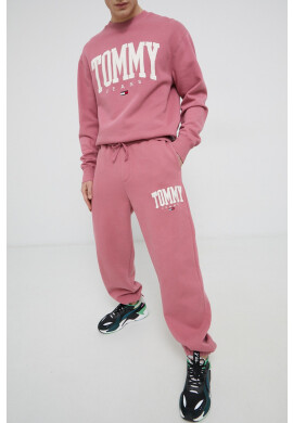 Tommy Jeans Панталон мъжки в розово с апликация - Pepit.bg