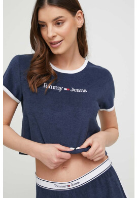 Tommy Jeans Плажна тениска в тъмносиньо - Pepit.bg