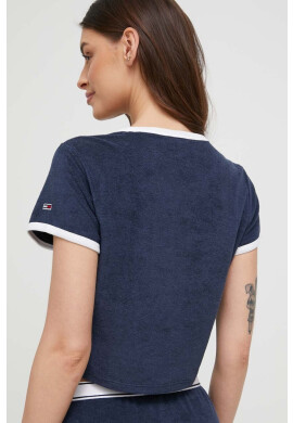 Tommy Jeans Плажна тениска в тъмносиньо - Pepit.bg