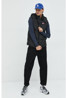Tommy Jeans Пухен елек мъжки в черно със зимна изолация - Pepit.bg