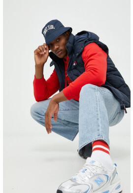 Tommy Jeans Пухен елек мъжки в тъмносиньо със зимна изолация - Pepit.bg