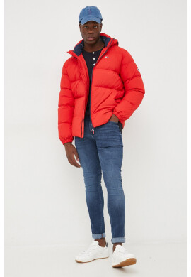 Tommy Jeans Пухено яке в червено със зимна изолация - Pepit.bg