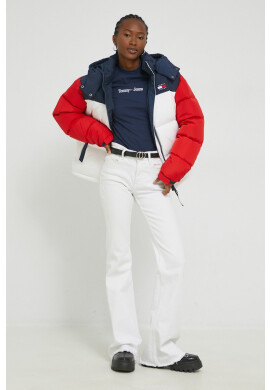 Tommy Jeans Пухено яке в червено със зимна изолация - Pepit.bg