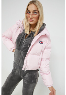 Tommy Jeans Пухено яке в лилаво със зимна изолация с уголемена кройка - Pepit.bg