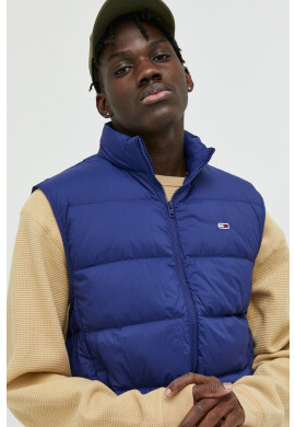 Tommy Jeans Пухен елек мъжки в синьо - Pepit.bg