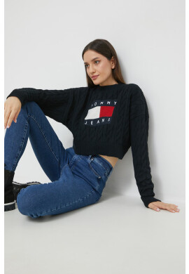 Tommy Jeans Пуловер дамски в черно - Pepit.bg