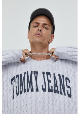 Tommy Jeans Пуловер мъжки в сиво - Pepit.bg