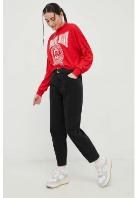 Tommy Jeans Пуловер дамски в червено - Pepit.bg