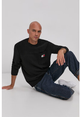 Tommy Jeans Пуловер мъжки в черно - Pepit.bg