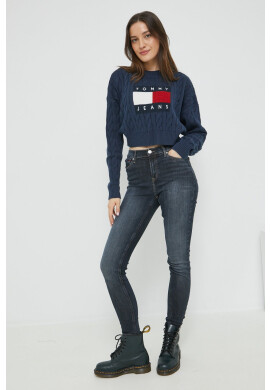 Tommy Jeans Пуловер дамски в тъмносиньо - Pepit.bg