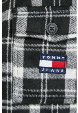 Tommy Jeans Риза дамска в черно със свободна кройка с класическа яка - Pepit.bg