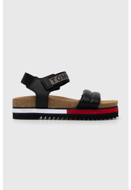 Tommy Jeans Сандали FLAG OUTSOLE SANDAL в черно с платформа EN0EN02122 - Pepit.bg