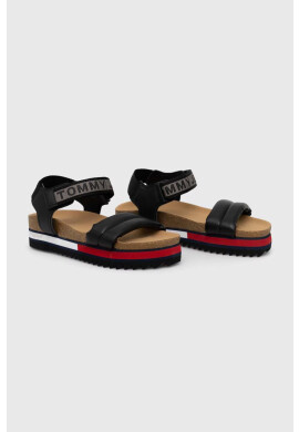Tommy Jeans Сандали FLAG OUTSOLE SANDAL в черно с платформа EN0EN02122 - Pepit.bg