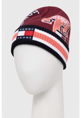 Tommy Jeans Шапка в бордо с фина плетка - Pepit.bg