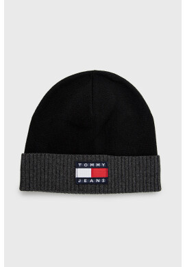 Tommy Jeans Шапка в черно с фина плетка - Pepit.bg