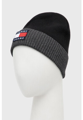 Tommy Jeans Шапка в черно с фина плетка - Pepit.bg