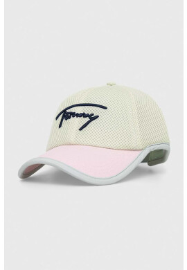 Tommy Jeans Шапка с козирка в зелено с апликация - Pepit.bg
