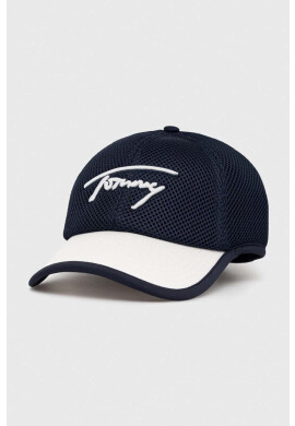 Tommy Jeans Шапка с козирка в тъмносиньо с апликация - Pepit.bg