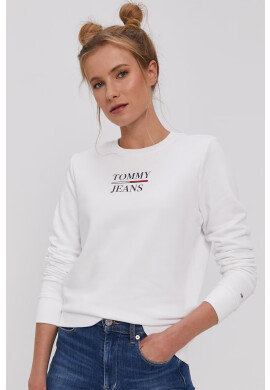 Tommy Jeans Суичър дамски в бяло с принт - Pepit.bg