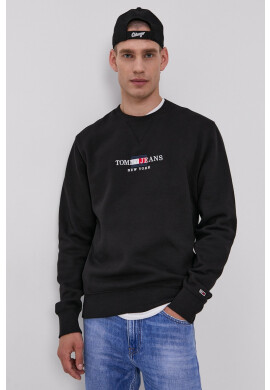 Tommy Jeans Суичър мъжки в черно с апликация - Pepit.bg
