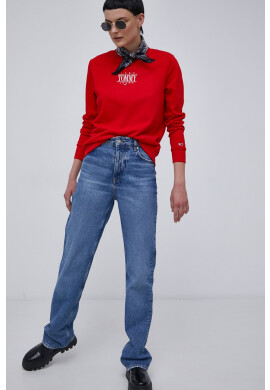Tommy Jeans Суичър в бяло с апликация - Pepit.bg