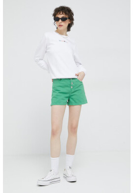 Tommy Jeans Суичър в бяло с апликация - Pepit.bg