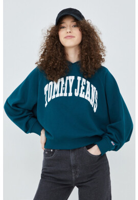Tommy Jeans Суичър в червено с изчистен дизайн - Pepit.bg