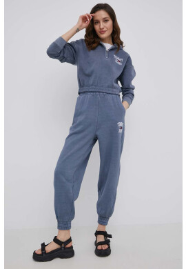 Tommy Jeans Суичър дамски в лилаво с апликация - Pepit.bg