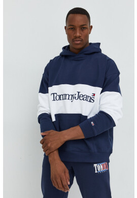 Tommy Jeans Суичър в тъмносиньо с десен - Pepit.bg