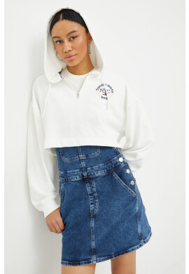 Tommy Jeans Суичър в бяло с апликация - Pepit.bg