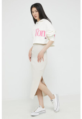 Tommy Jeans Суичър в бежово с принт - Pepit.bg
