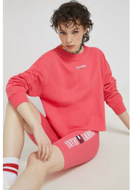 Tommy Jeans Суичър в розово с принт - Pepit.bg