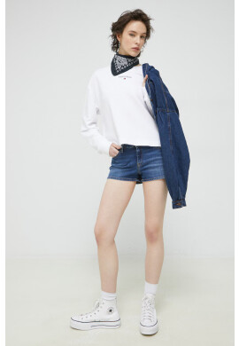 Tommy Jeans Суичър в бяло с принт - Pepit.bg