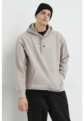 Tommy Jeans Суичър в сиво с качулка с апликация - Pepit.bg