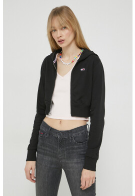 Tommy Jeans Суичър в синьо с качулка с десен - Pepit.bg