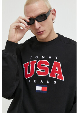 Tommy Jeans Суичър в черно с апликация - Pepit.bg