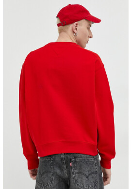 Tommy Jeans Суичър в червено с апликация - Pepit.bg