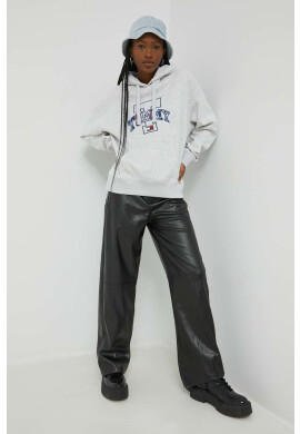 Tommy Jeans Суичър в сиво с качулка с апликация - Pepit.bg