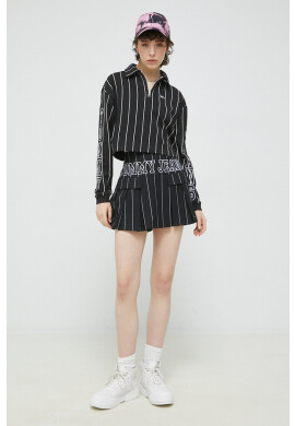 Tommy Jeans Суичър в черно с десен - Pepit.bg