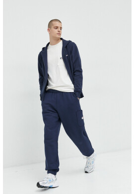 Tommy Jeans Суичър в тъмносиньо с качулка с принт - Pepit.bg