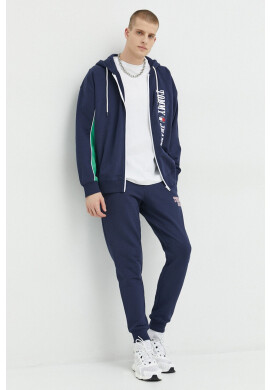 Tommy Jeans Суичър в тъмносиньо с качулка с апликация - Pepit.bg